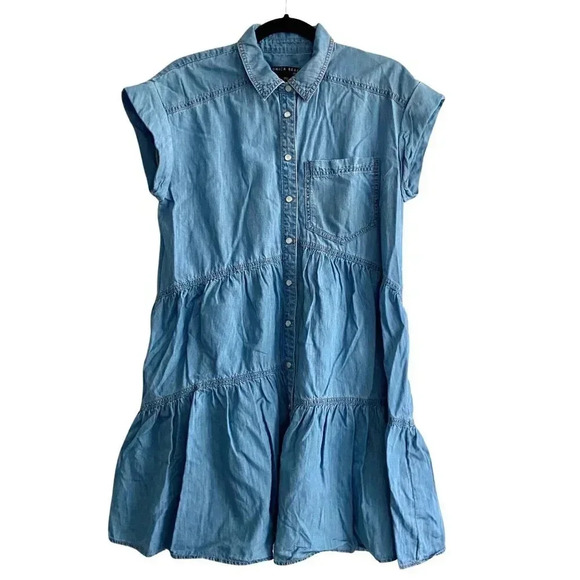 Veronica Beard Harrow Blue Chambray Denim Mini Dress, Sz 6 - Picture 6 of 11